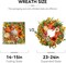 24" Fall Wreath for Front Door - Large Autumn Wreath with Artificial Apples, Dahlias & Sunflowers - Farmhouse Harvest Decor for Outdoor Porch, Wall & Window